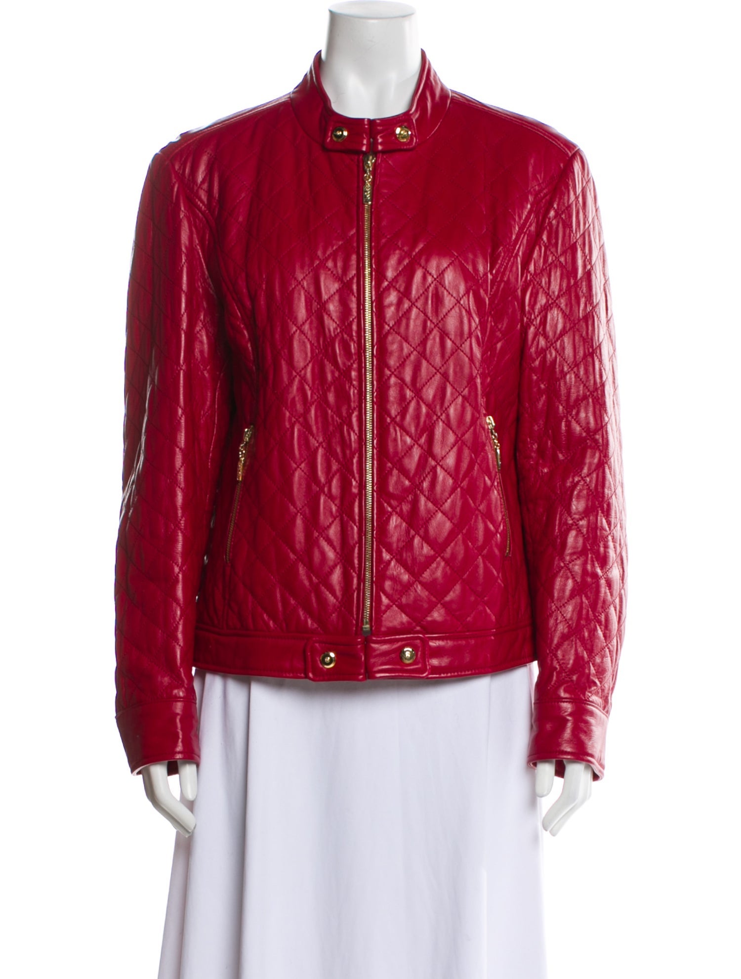 St. John Sport Leather Biker Jacket