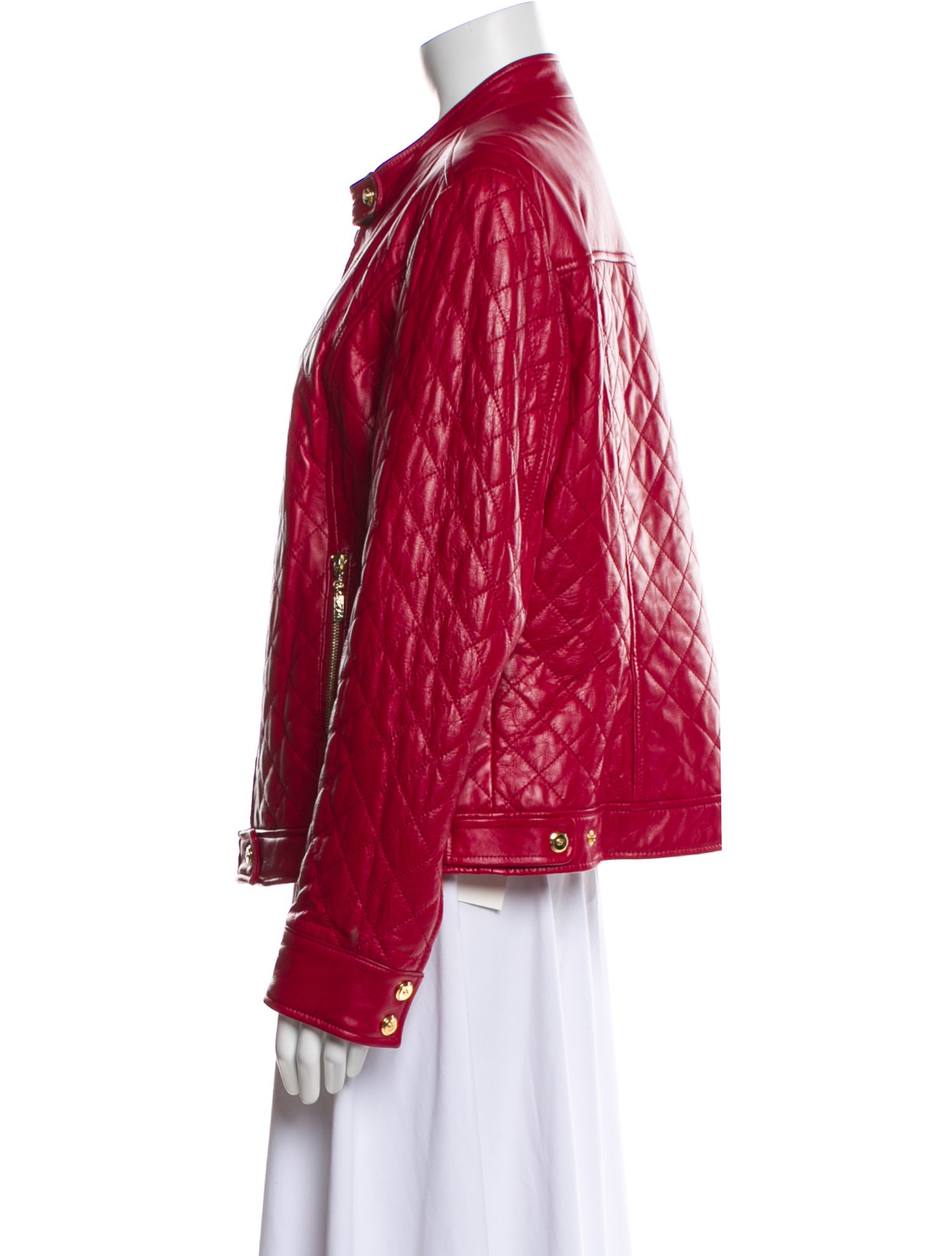 St. John Sport Leather Biker Jacket