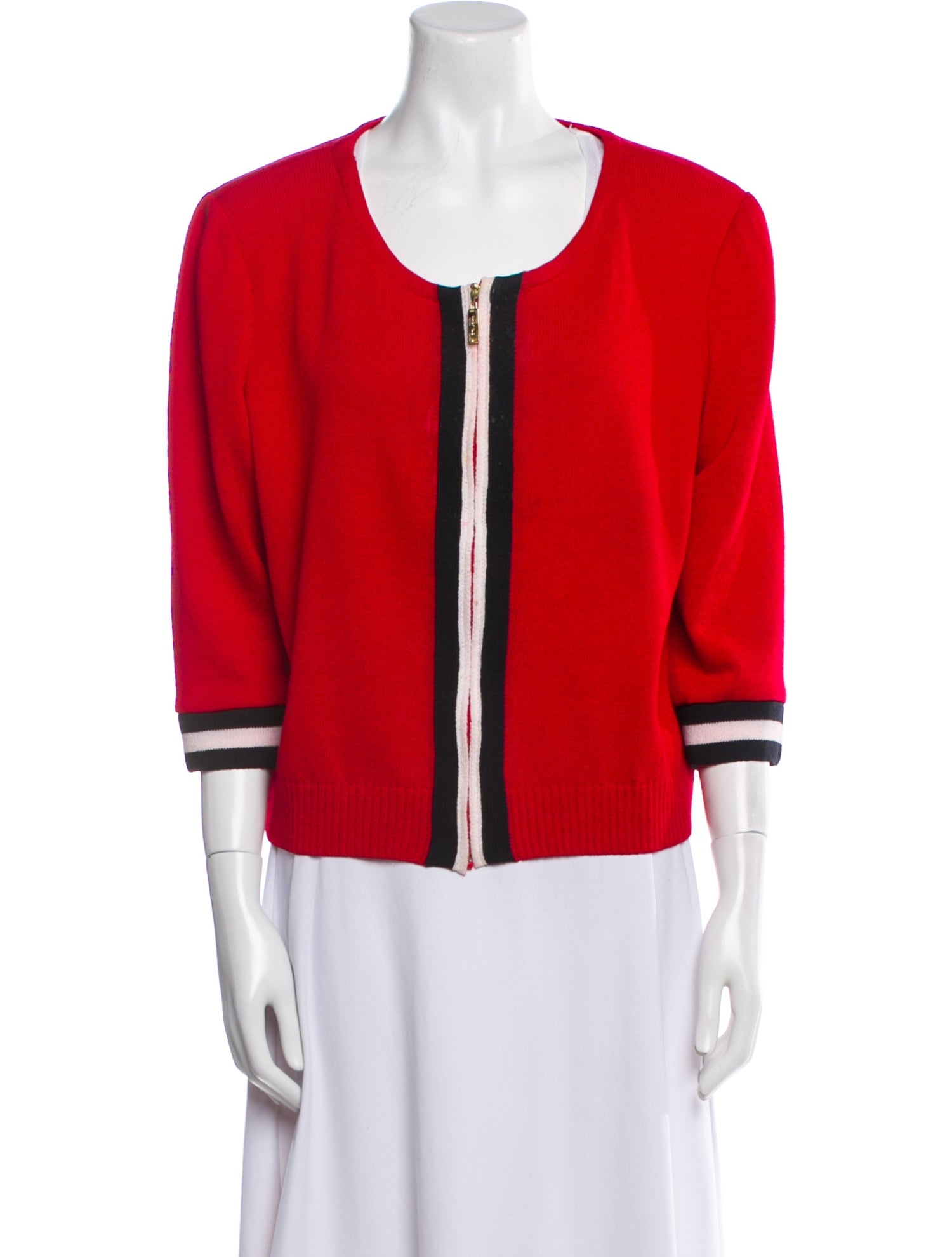 St. John Sport Wool Striped Evening Jacket