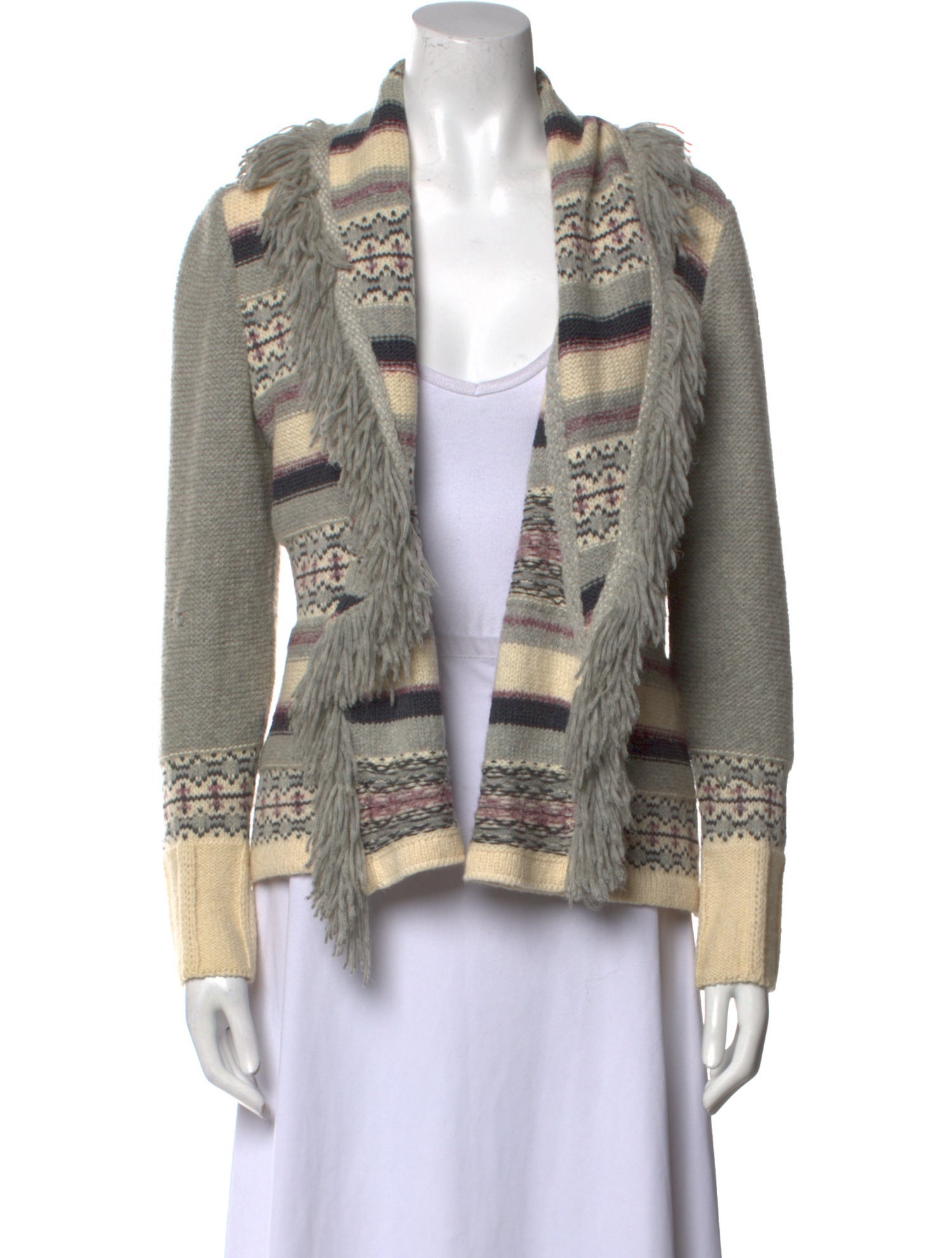 St. John Sport Striped V-Neck Sweater