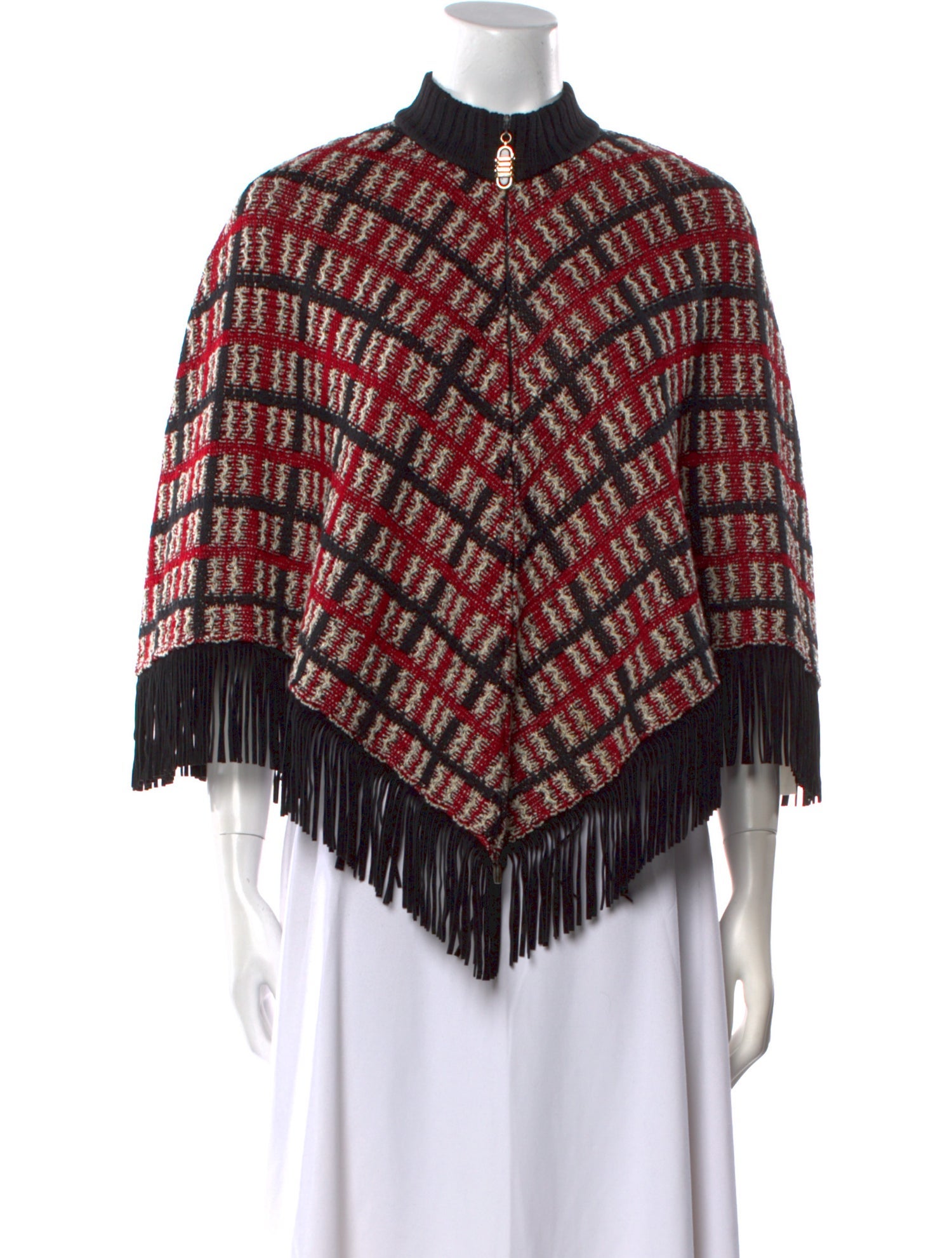 St. John Sport Tweed Plaid Print Sweater