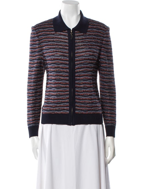 St. John Sport Wool Striped Jacket