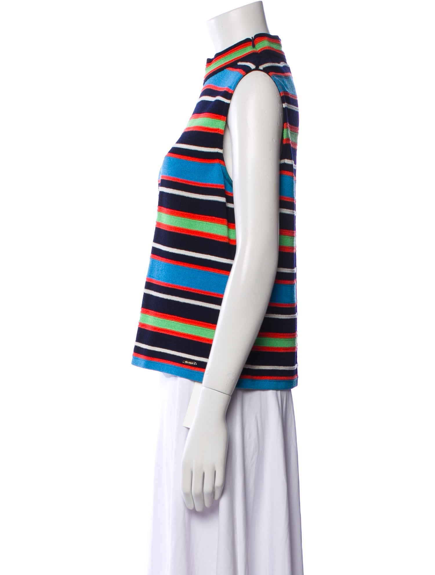 St. John Sport Wool Striped Top