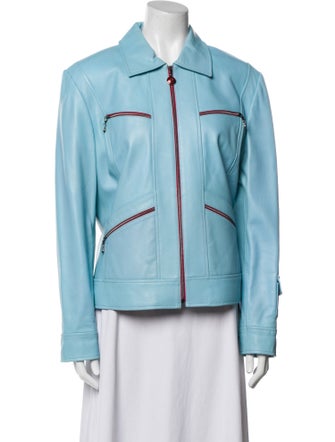 St. John Sport Leather Biker Jacket