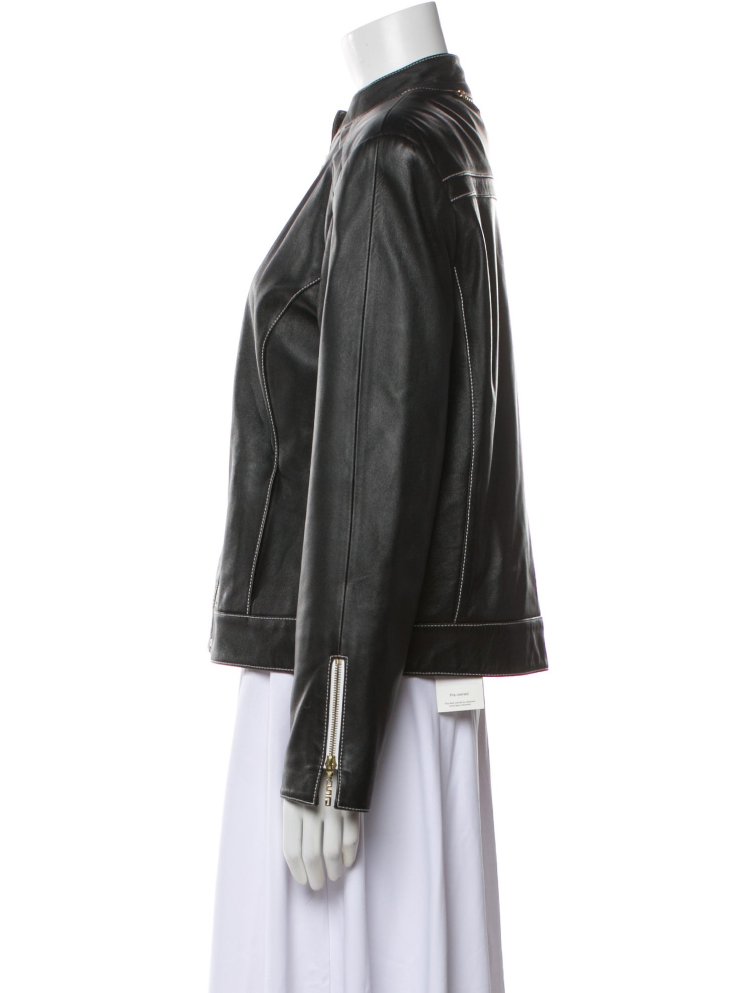 St. John Sport Leather Biker Jacket