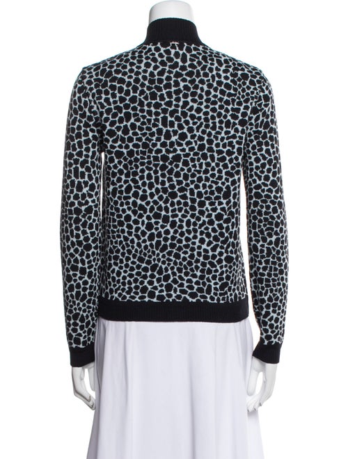 St. John Sport Wool Animal Print Bomber Jacket