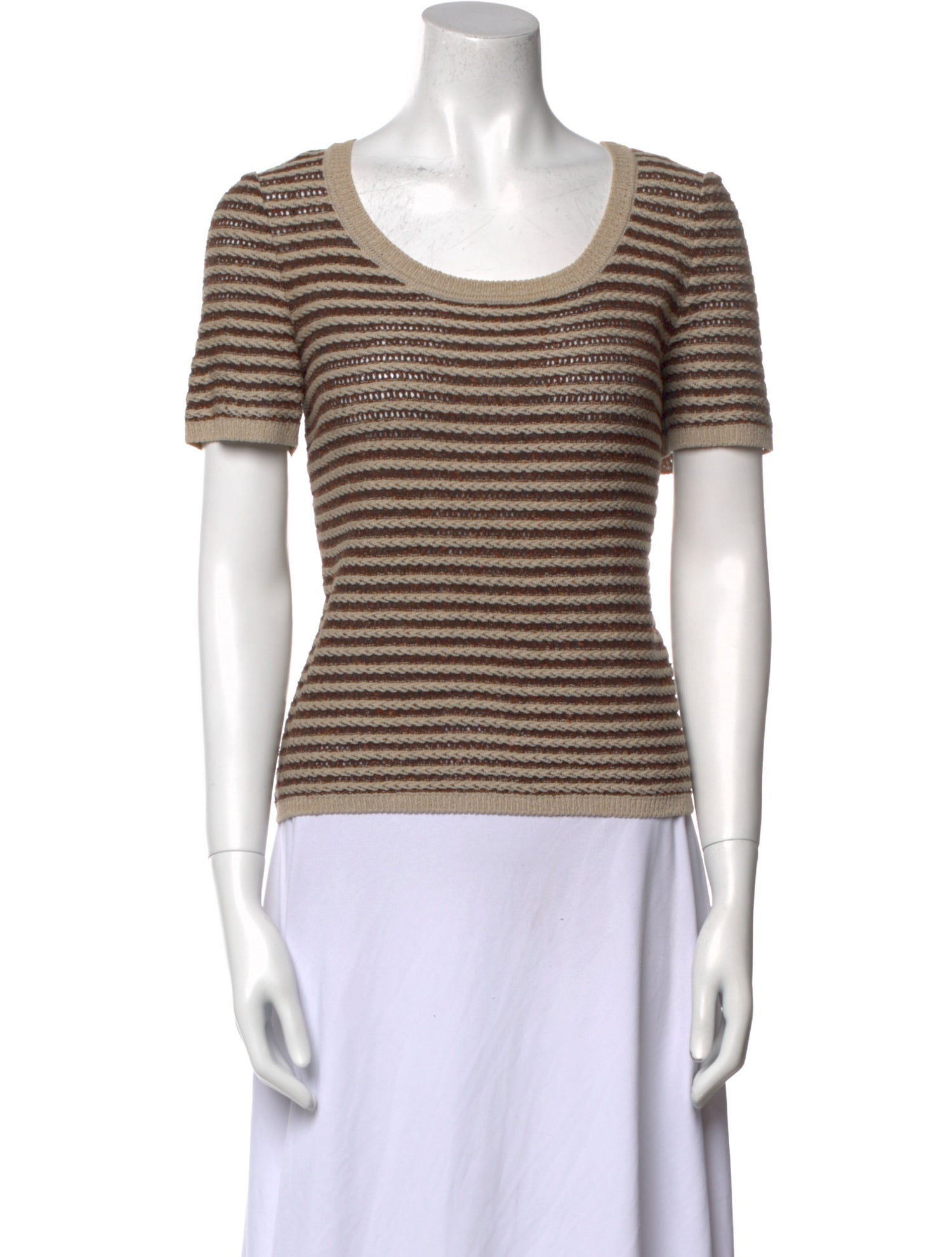 St. John Sport Wool Striped Sweater