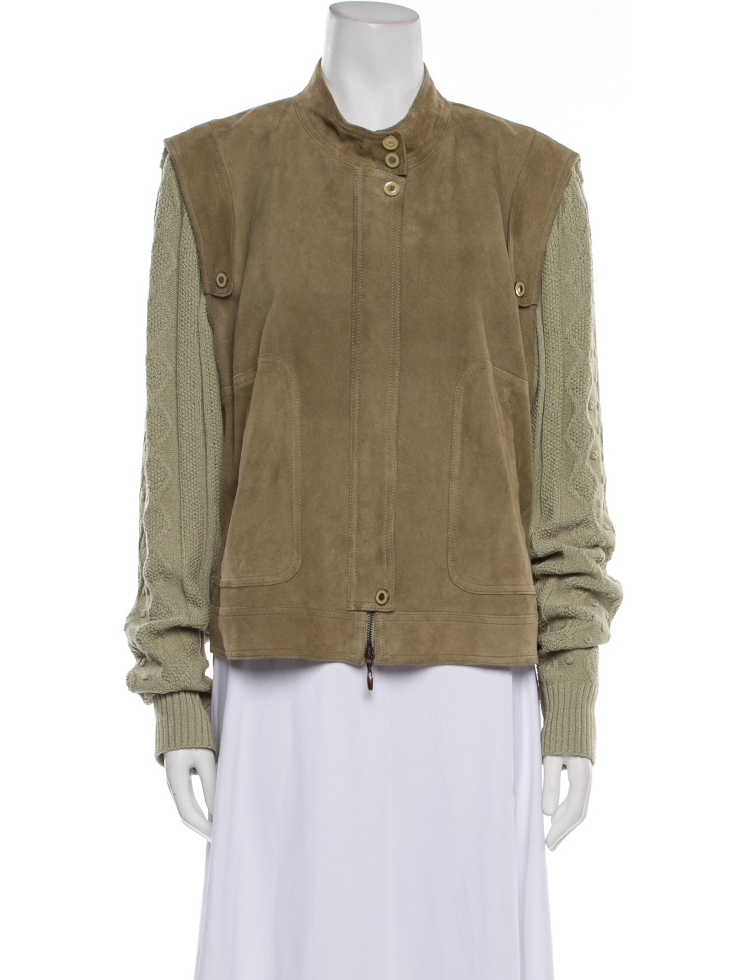 St. John Sport Suede Bomber Jacket