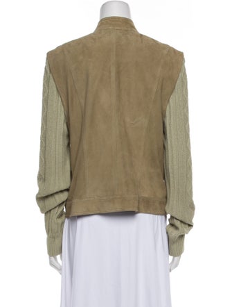 St. John Sport Suede Bomber Jacket