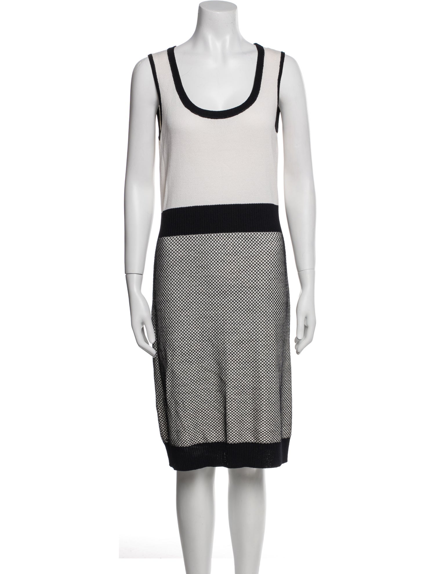 St. John Sport Striped Knee-Length Dress