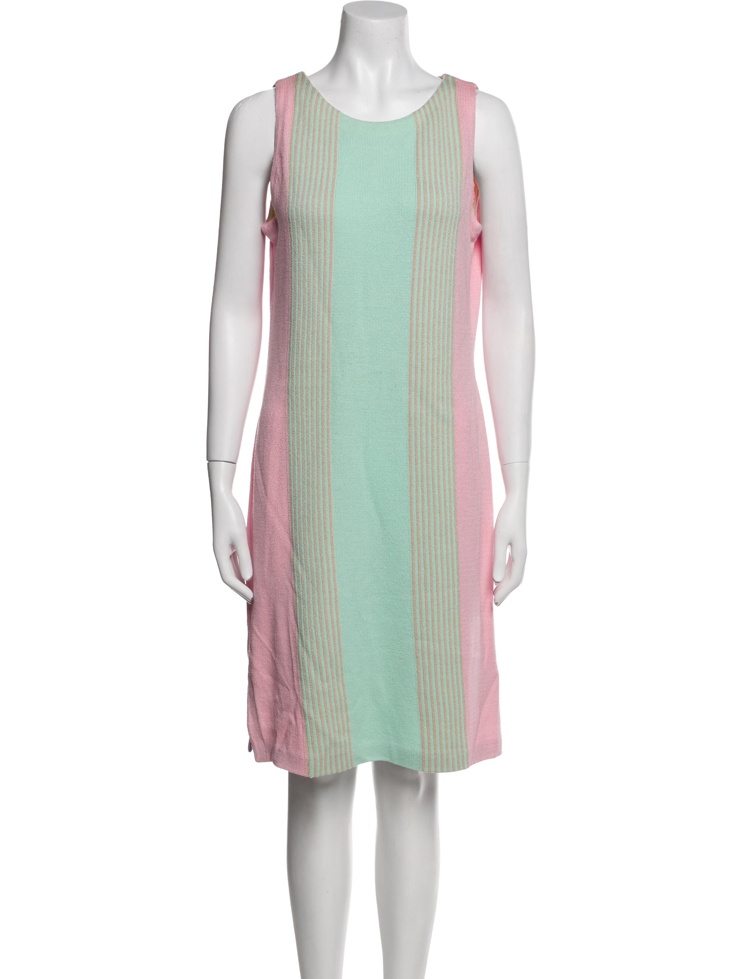 St. John Sport Striped Knee-Length Dress