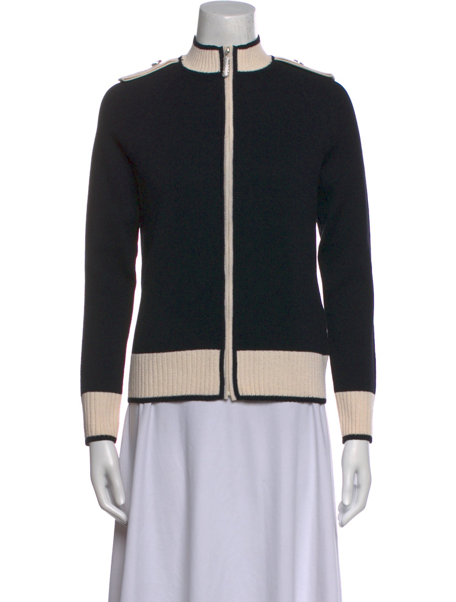 St. John Sport Wool Colorblock Pattern Sweater