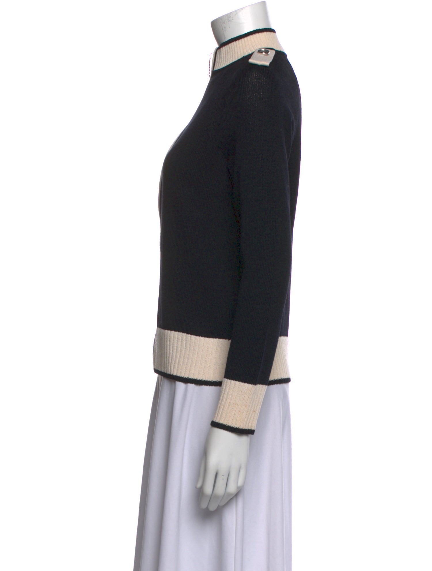 St. John Sport Wool Colorblock Pattern Sweater
