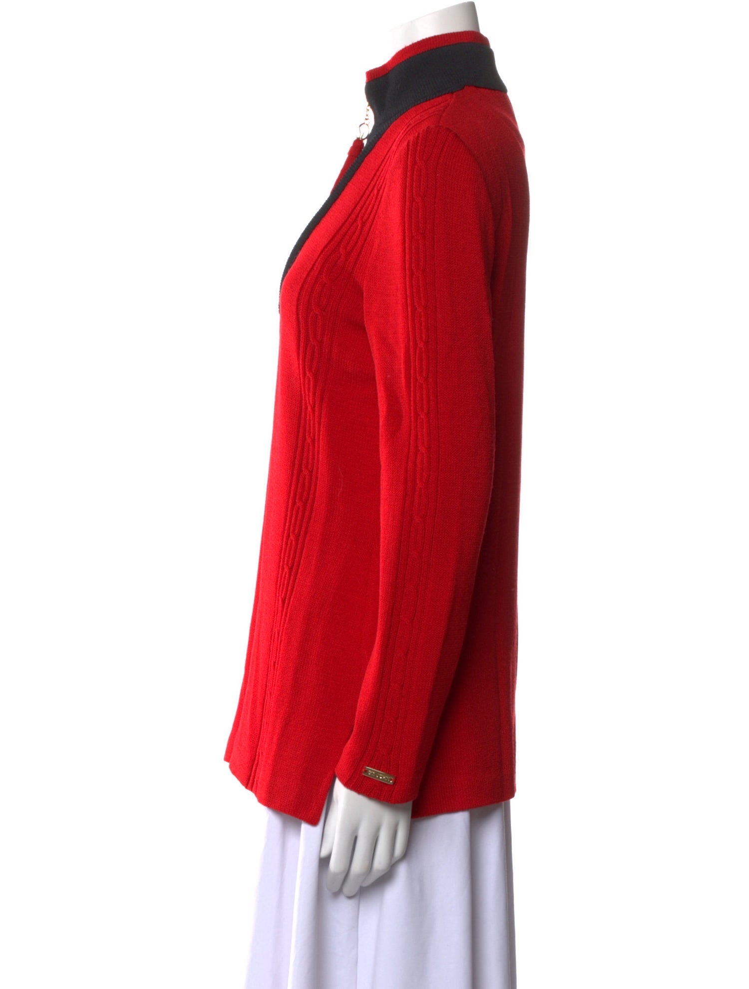 St. John Sport Wool Colorblock Pattern Sweater