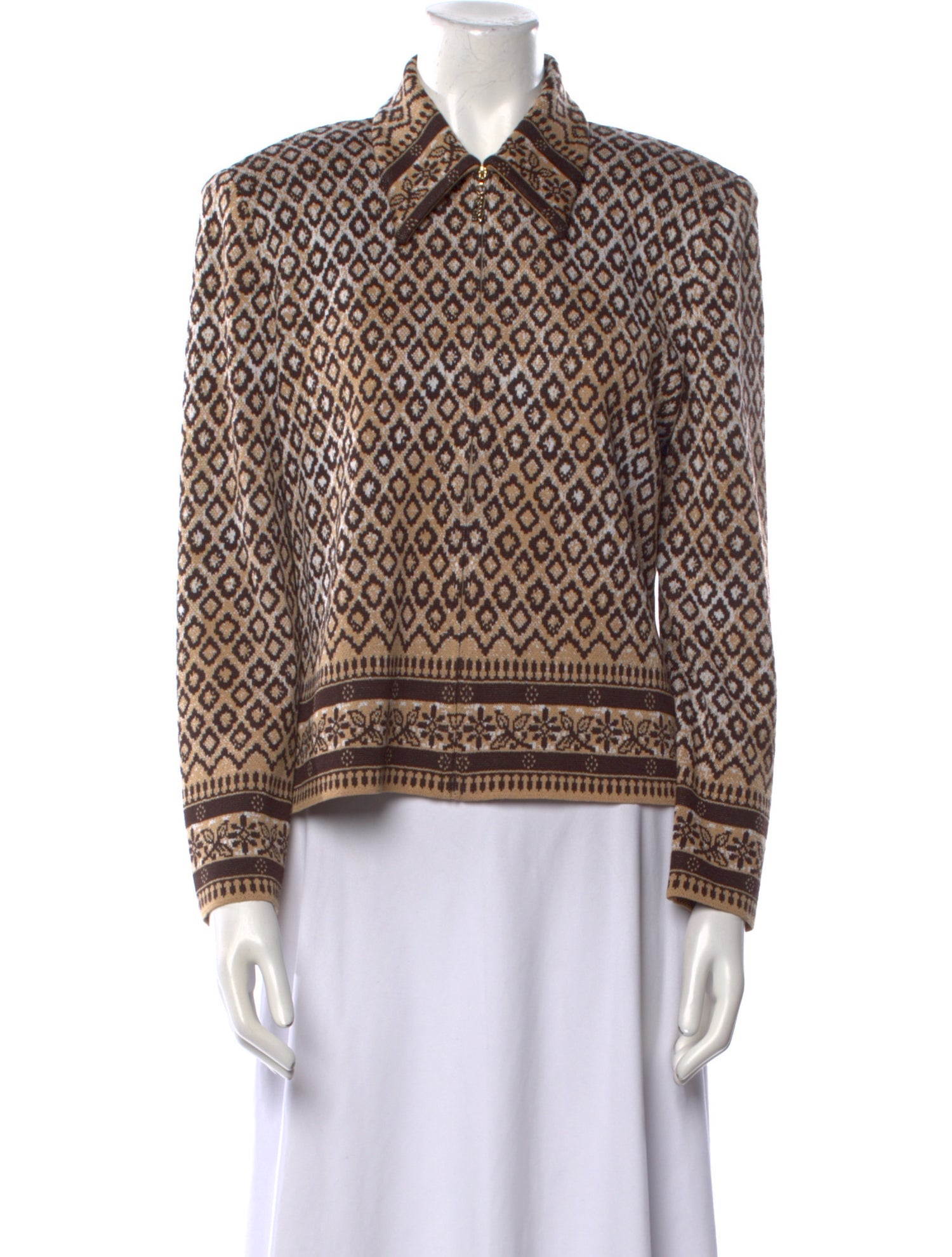 St. John Sport Wool Printed Sweater
