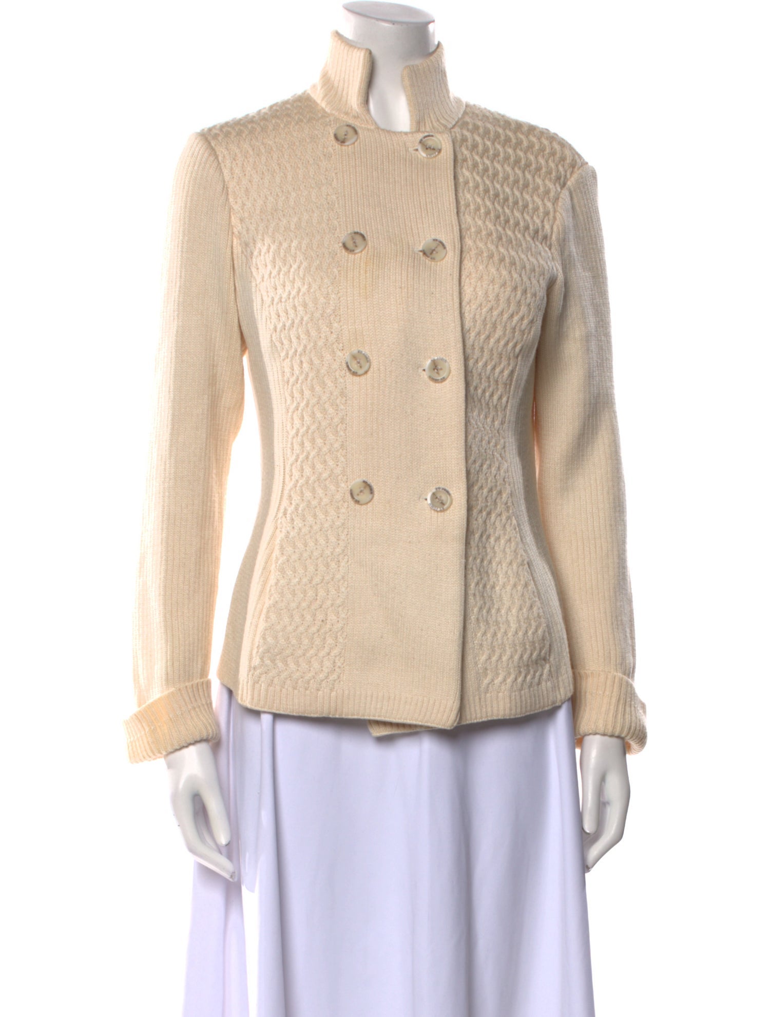 St. John Sport Wool Mock Neck Sweater