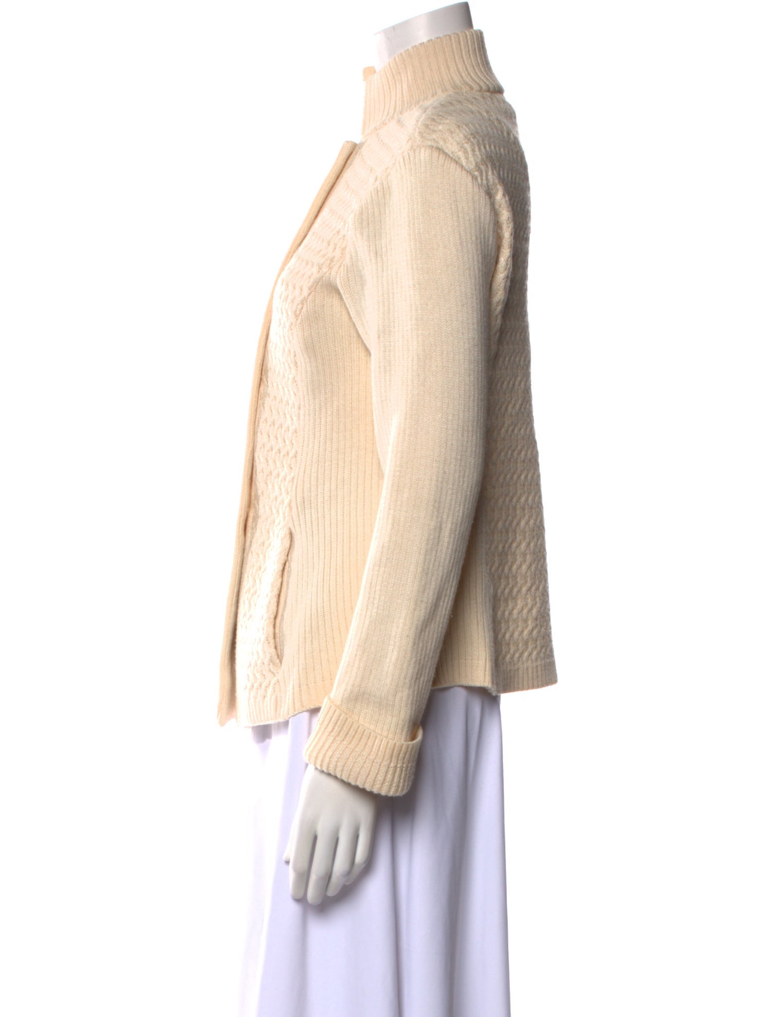 St. John Sport Wool Mock Neck Sweater