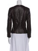 St. John Sport Leather Floral Print Evening Jacket
