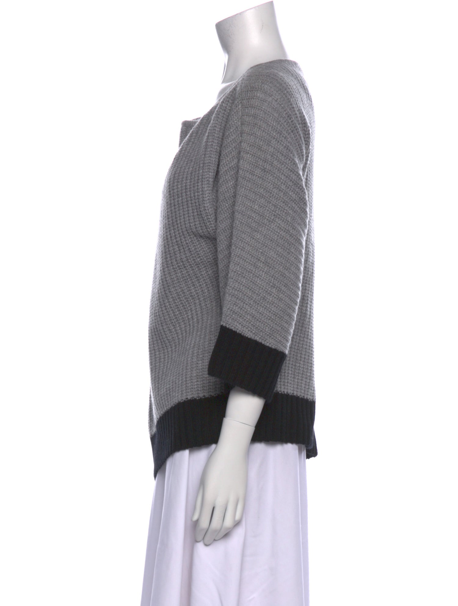 St. John Sport Cashmere Colorblock Pattern Sweater