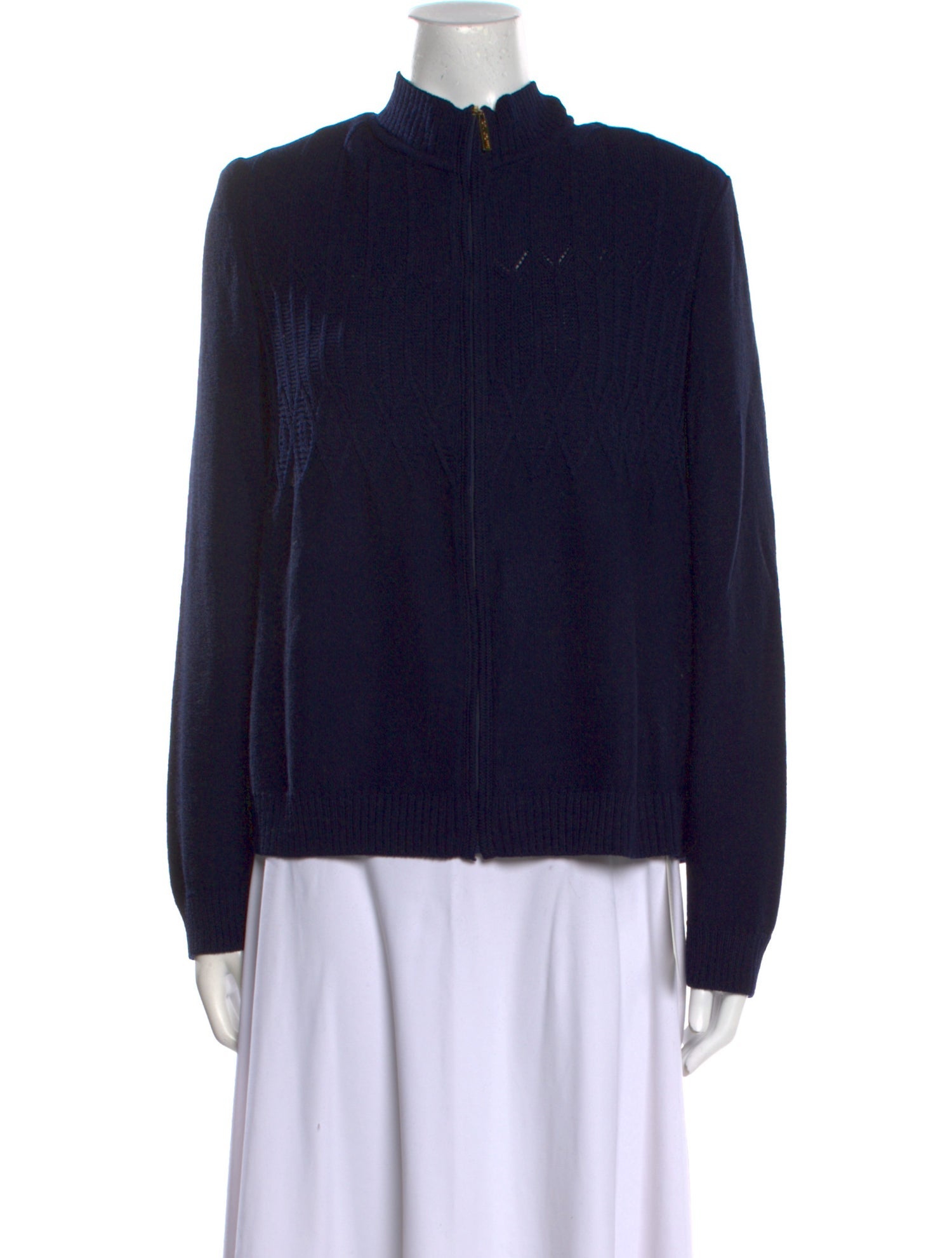 St. John Sport Wool Mock Neck Sweater