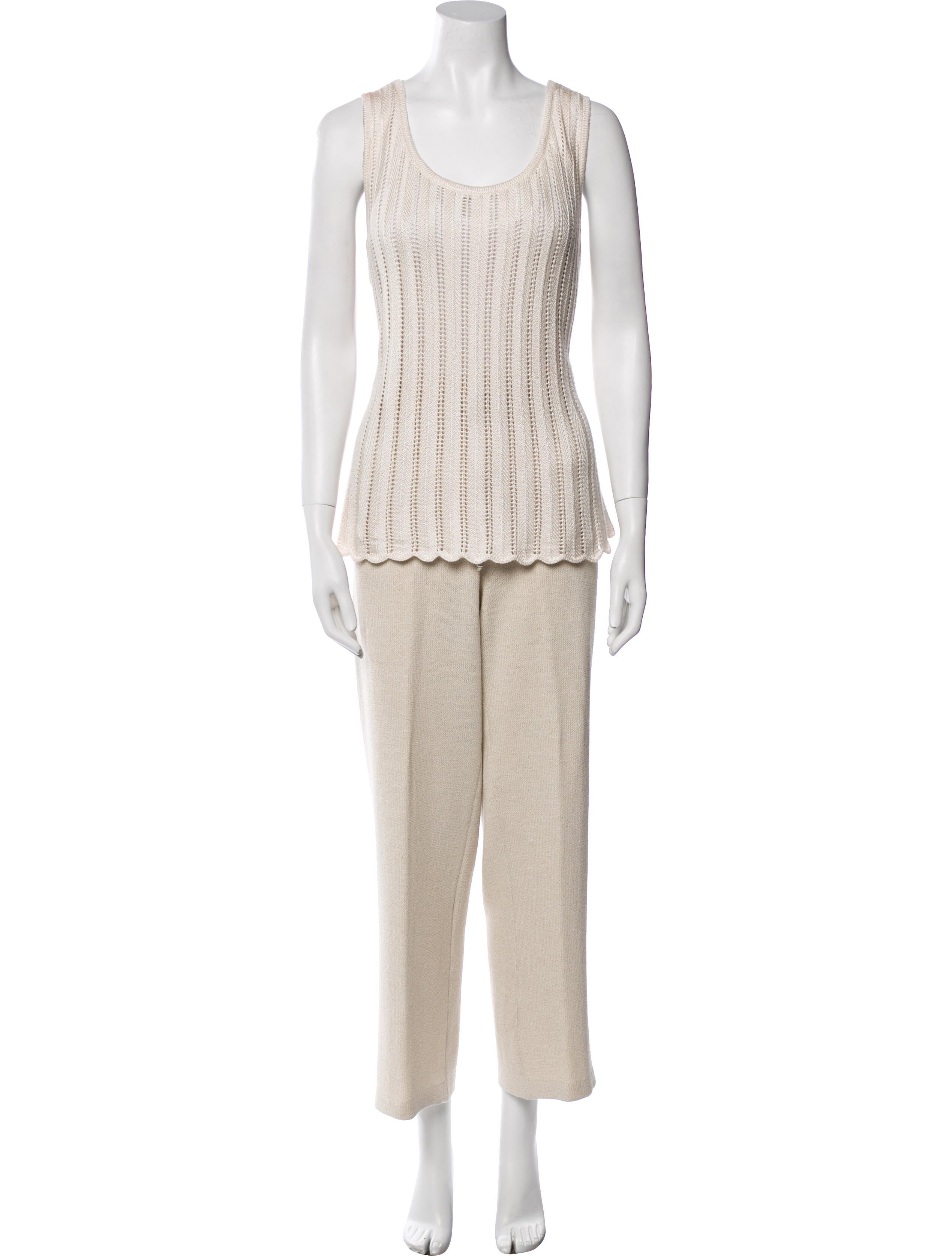 St. John Sport Wool Striped Pant Set