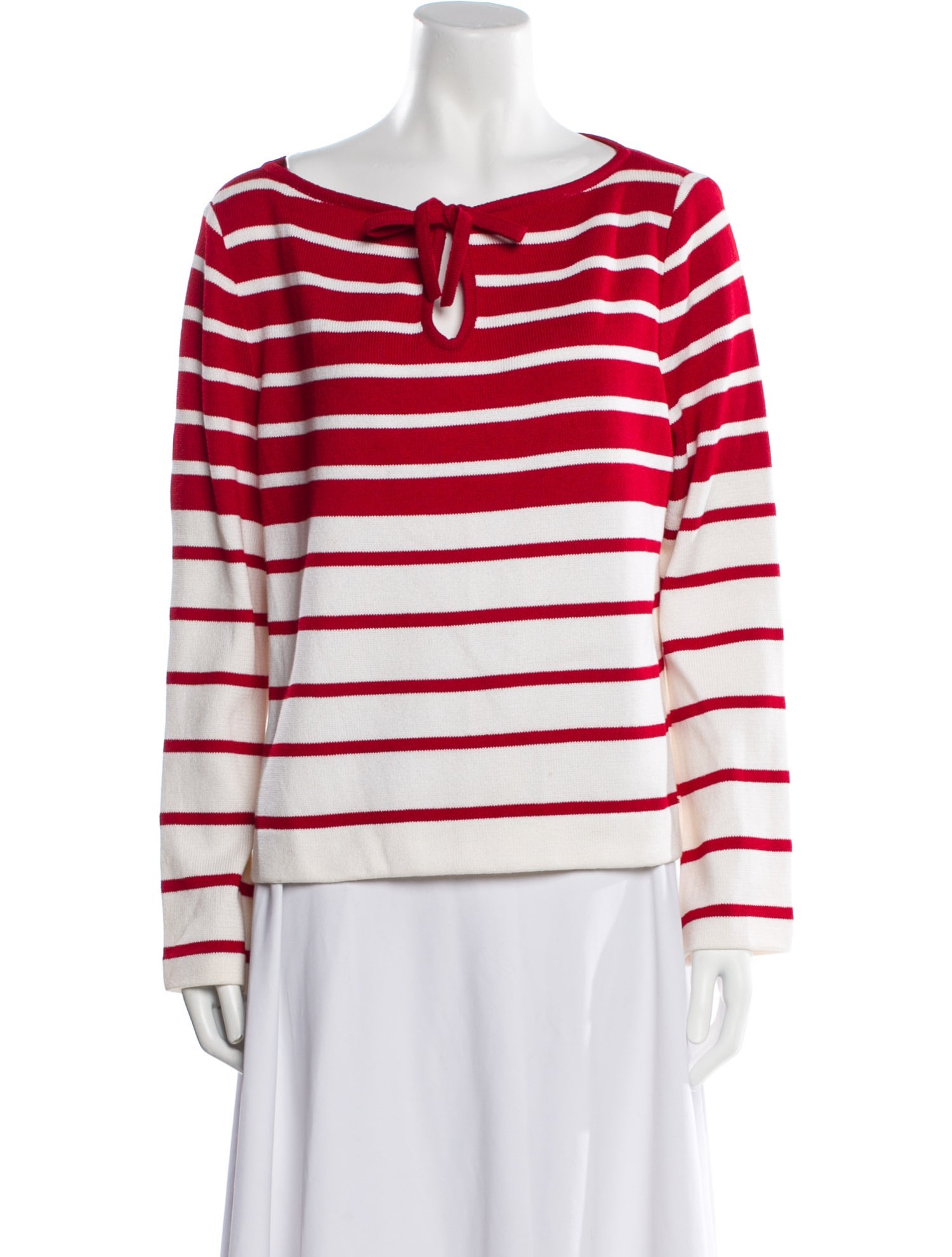 St. John Sport Striped Bateau Neckline Sweater w/ Tags