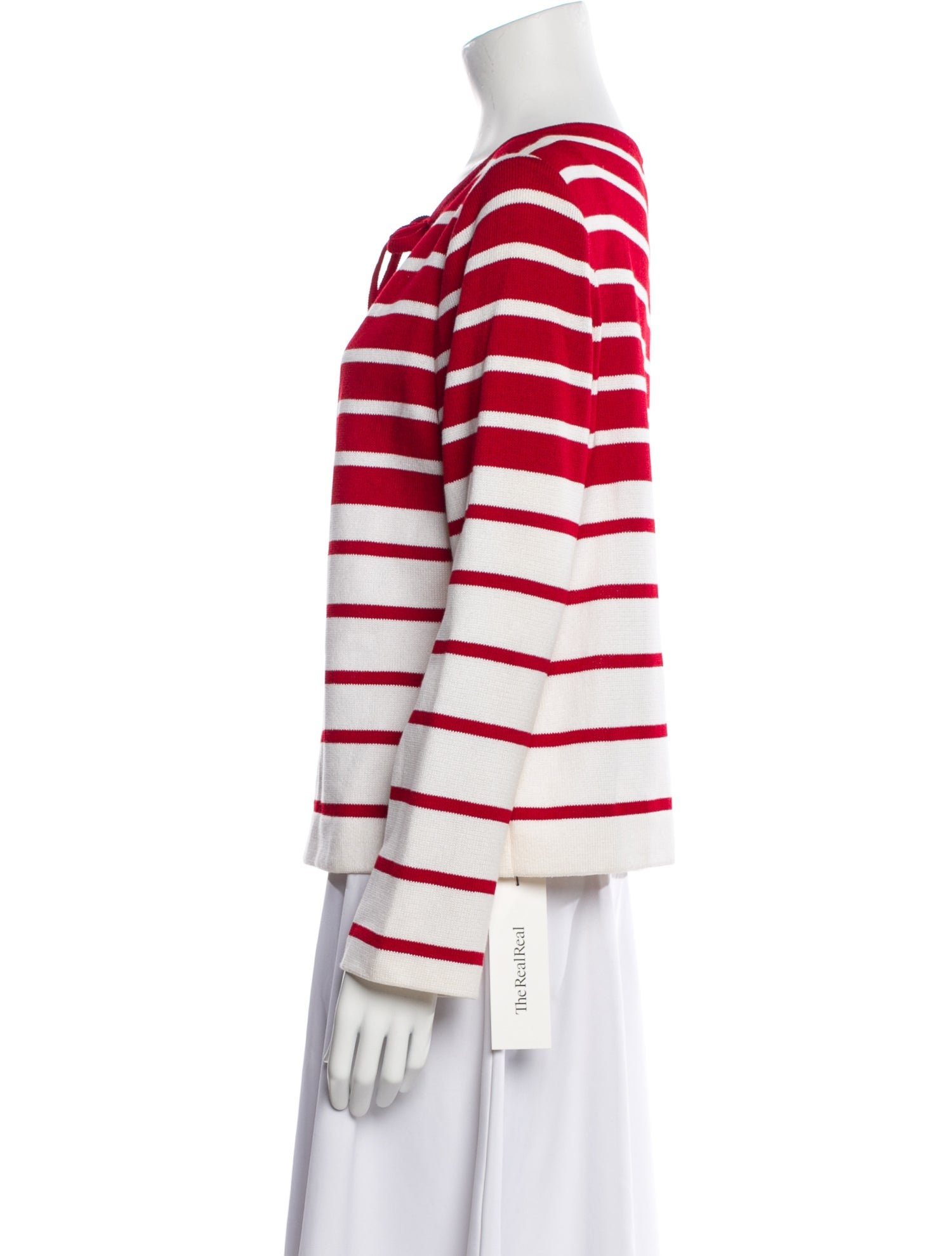 St. John Sport Striped Bateau Neckline Sweater w/ Tags