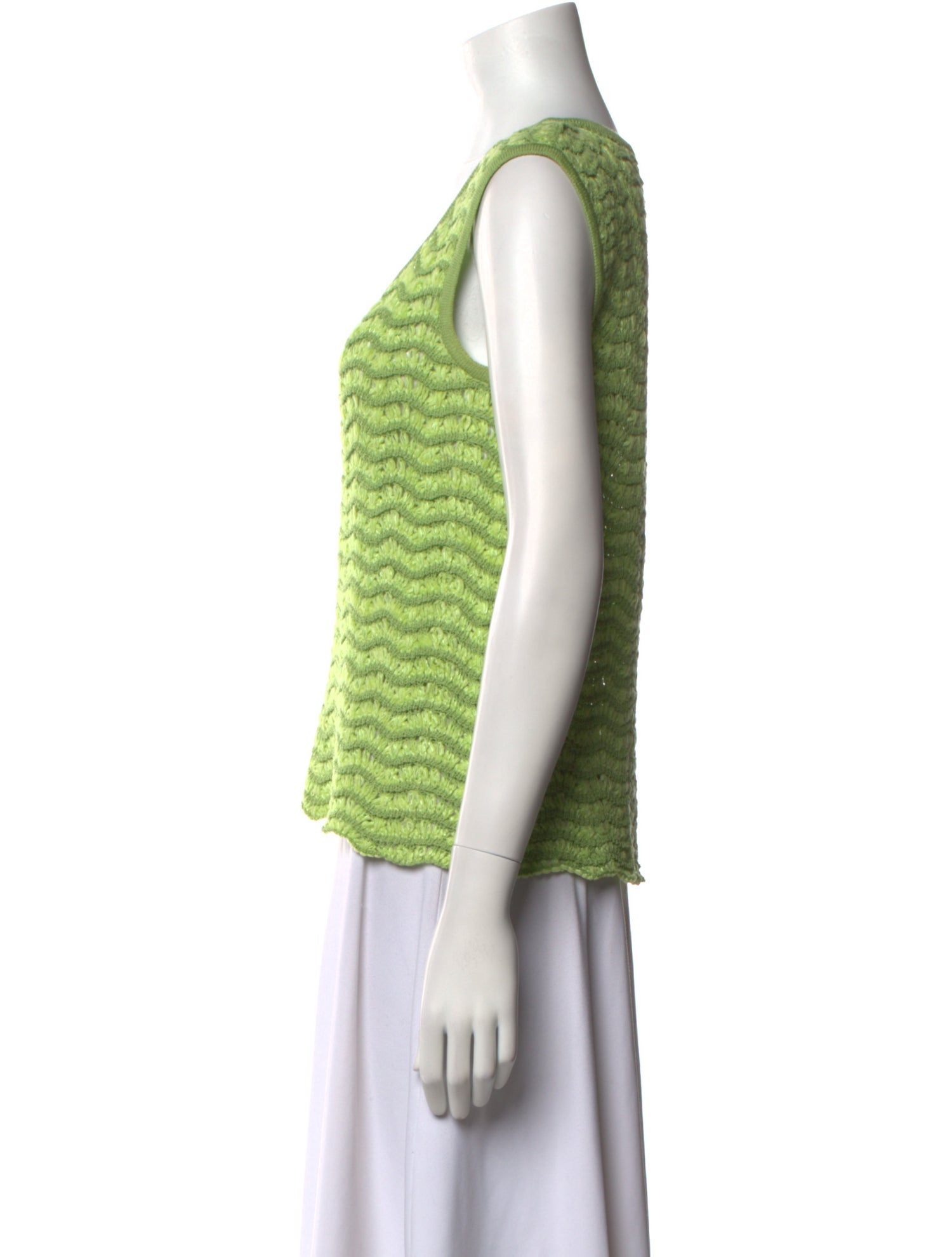 St. John Sport Striped Scoop Neck Sweater