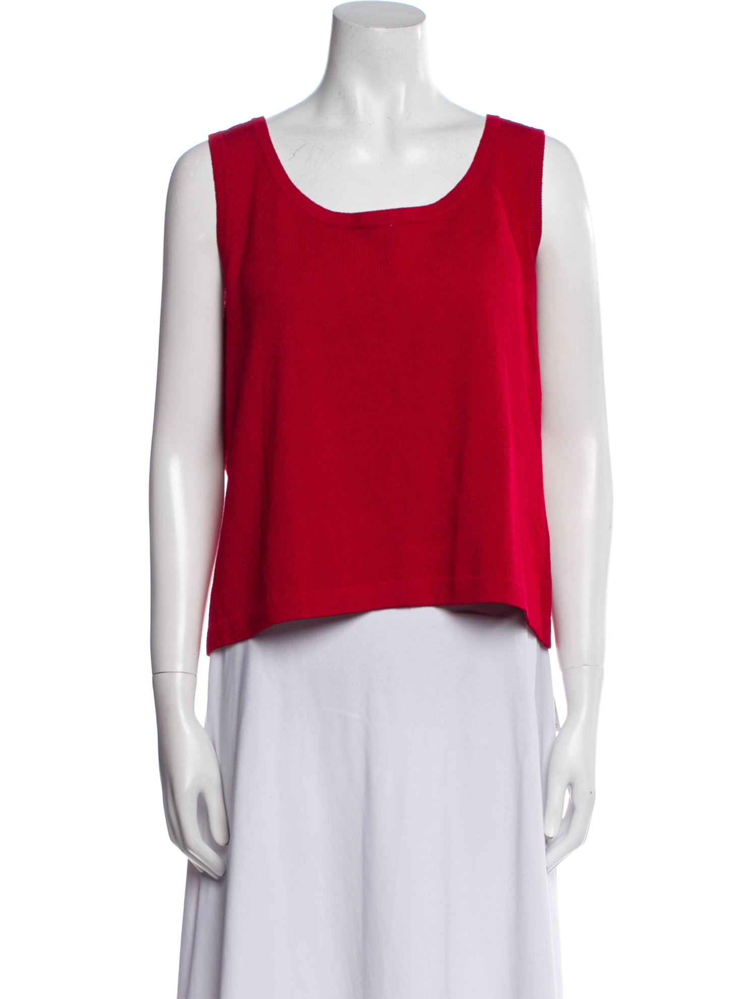St. John Sport Wool Scoop Neck Crop Top