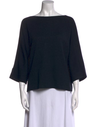 St. John Sport Wool Bateau Neckline Sweater