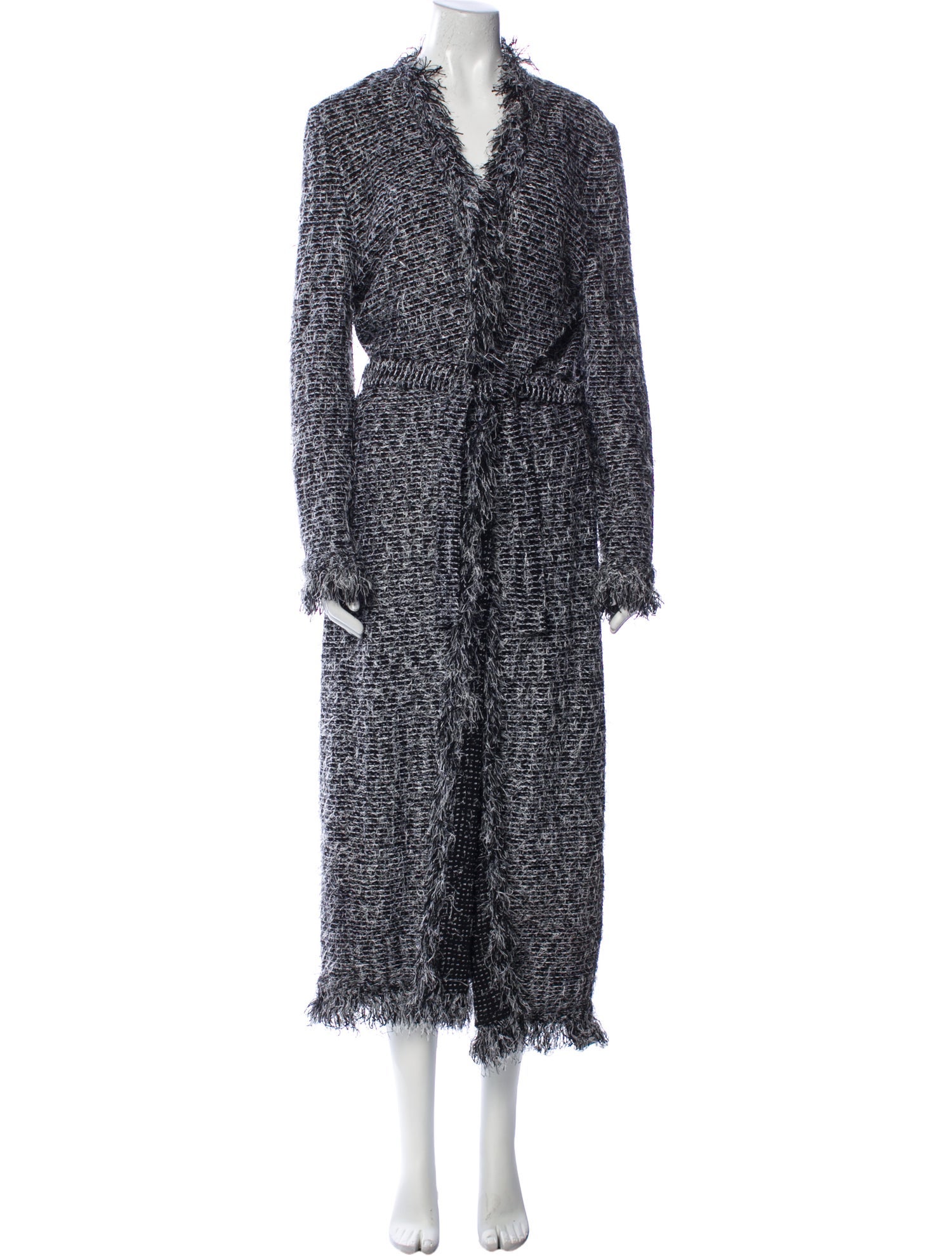 St. John Collection Wool Tweed Pattern Coat