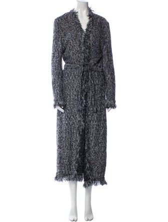 St. John Collection Wool Tweed Pattern Coat