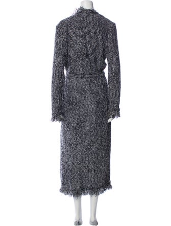 St. John Collection Wool Tweed Pattern Coat