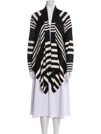 St. John Sport Striped V-Neck Sweater