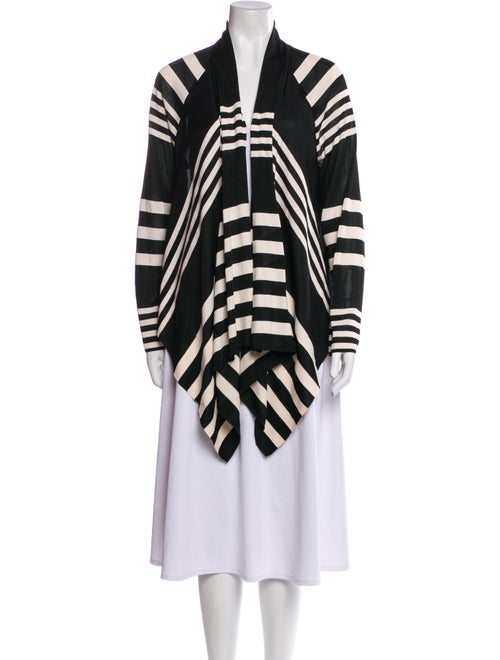 St. John Sport Striped V-Neck Sweater