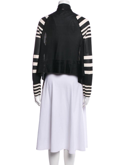 St. John Sport Striped V-Neck Sweater