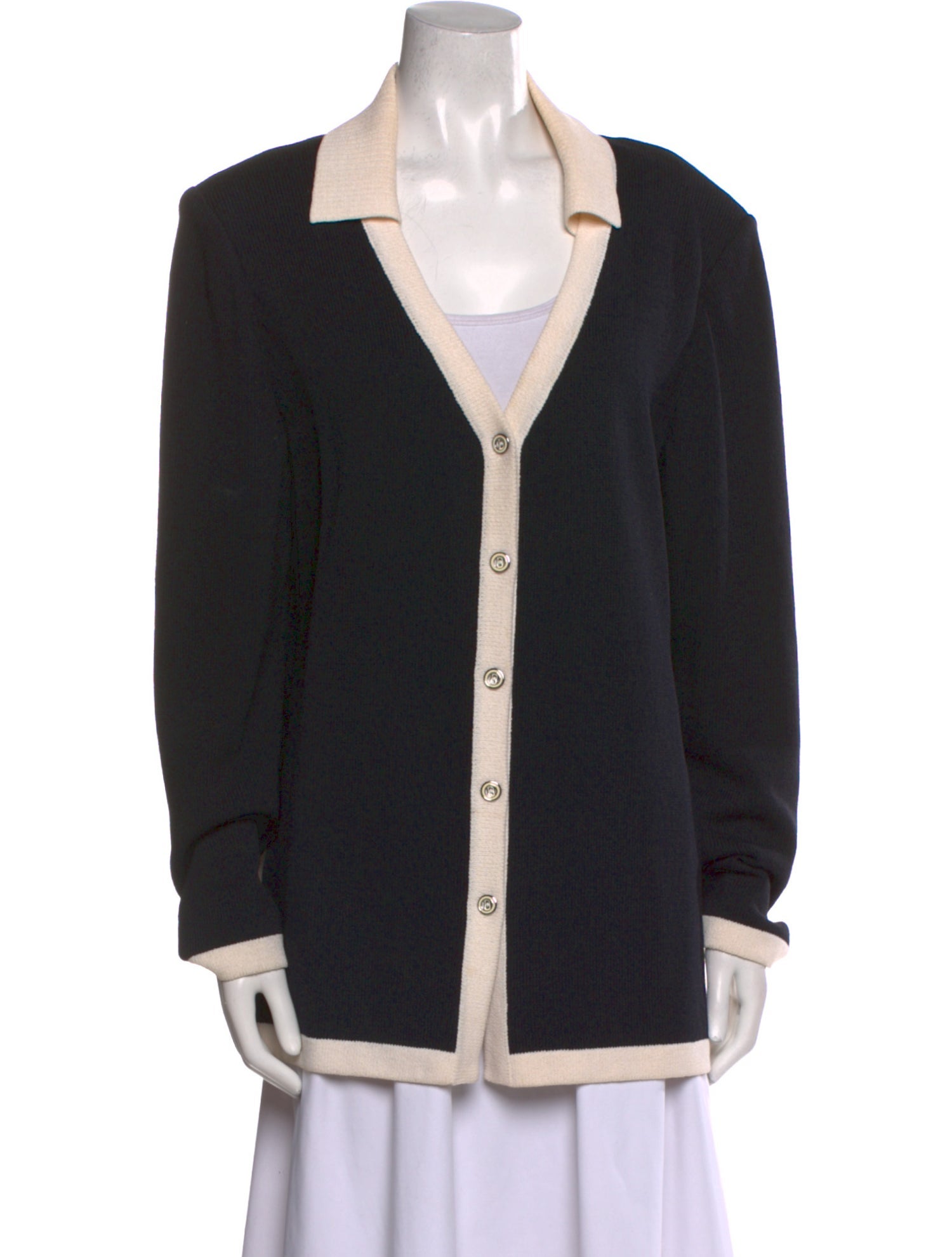 St. John Sport Wool Colorblock Pattern Sweater