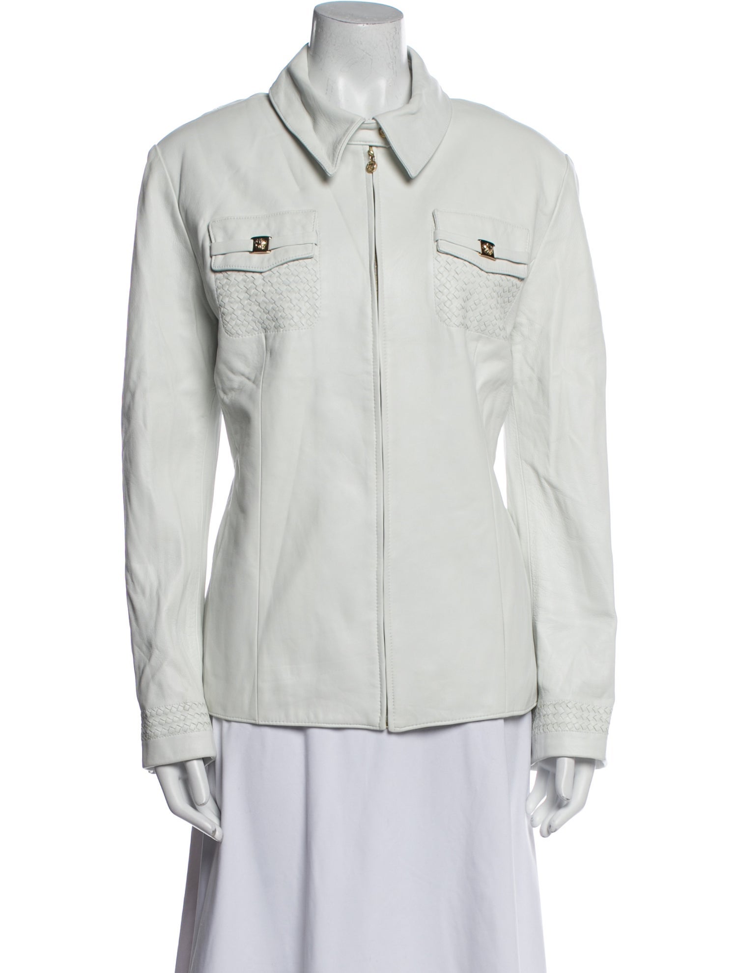 St. John Sport Leather Denim Jacket