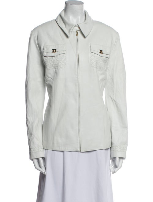 St. John Sport Leather Denim Jacket