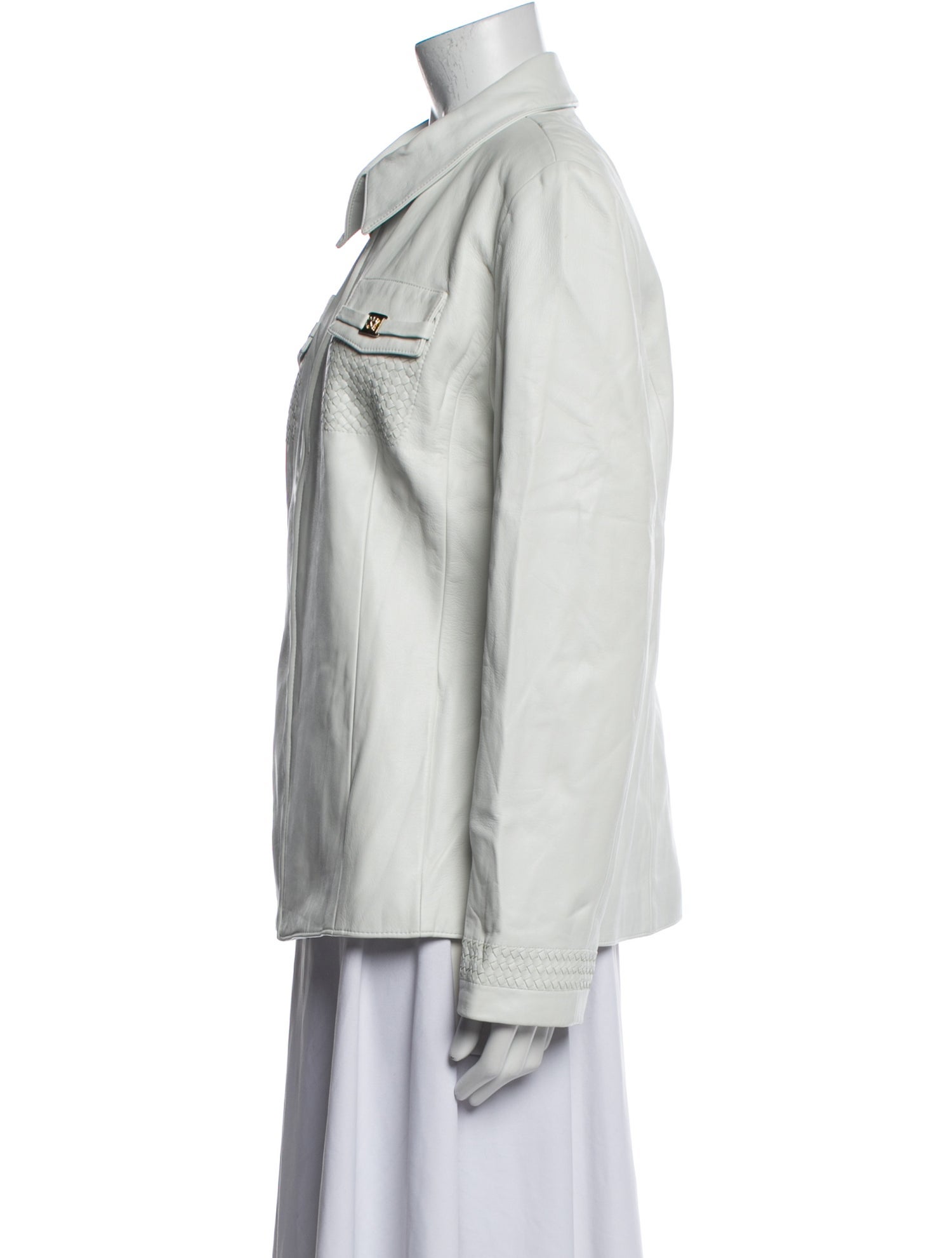 St. John Sport Leather Denim Jacket