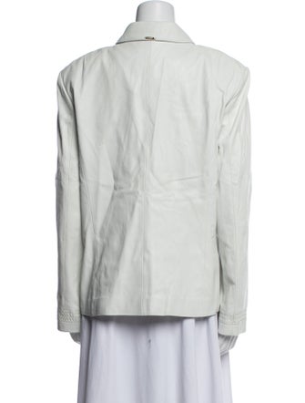 St. John Sport Leather Denim Jacket