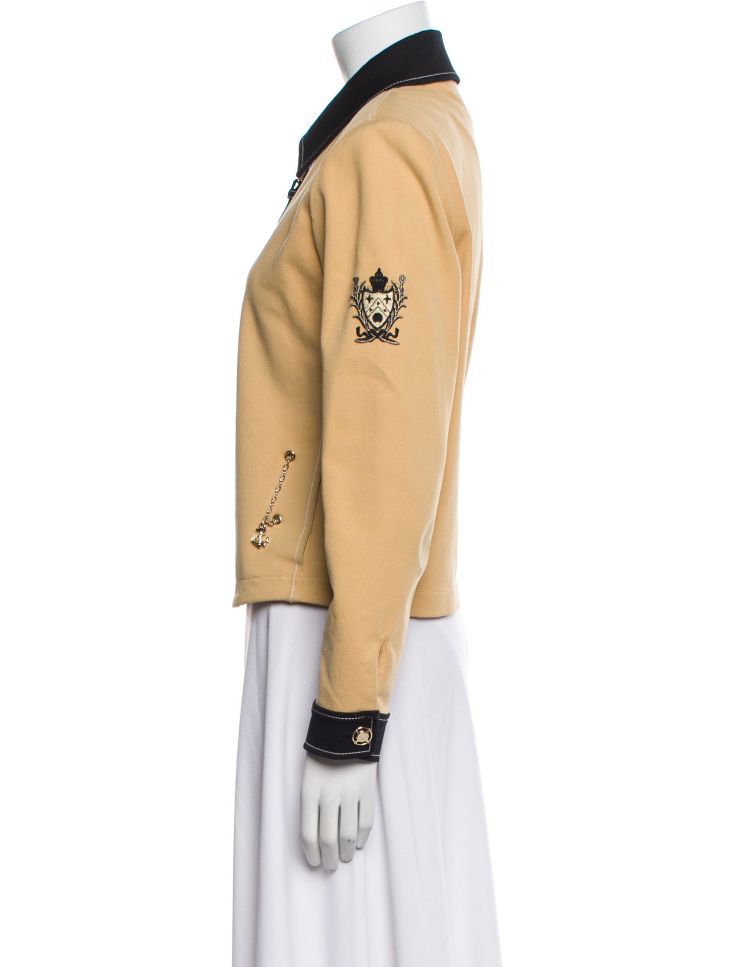 St. John Sport Colorblock Pattern Biker Jacket