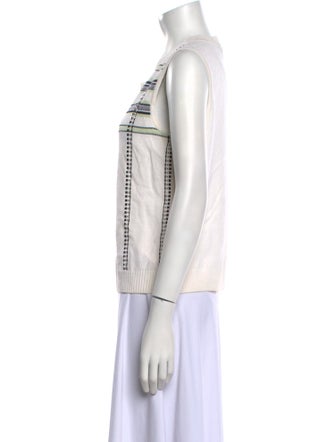 St. John Sport Striped Scoop Neck Sweater