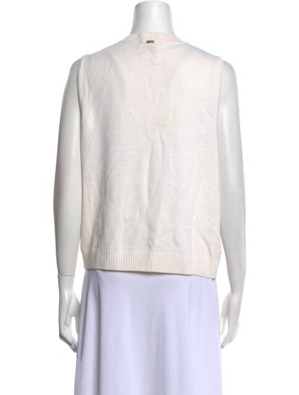 St. John Sport Striped Scoop Neck Sweater