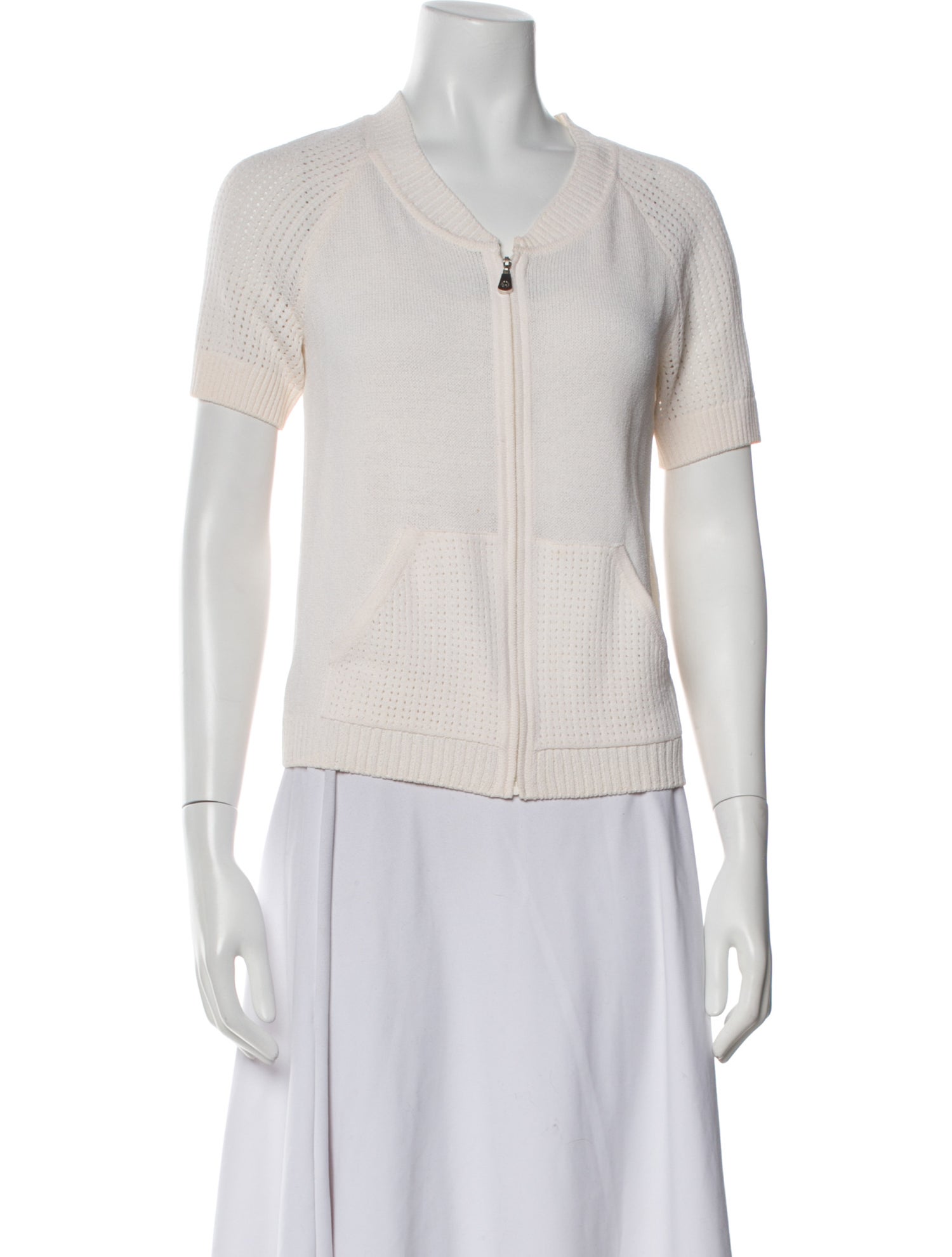 St. John Sport Wool V-Neck Sweater