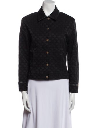 St. John Sport Printed Denim Jacket