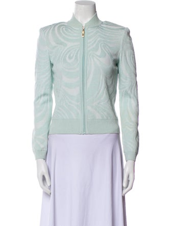 St. John Sport Wool Striped Evening Jacket