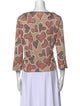 St. John Sport Printed Bateau Neckline Sweater