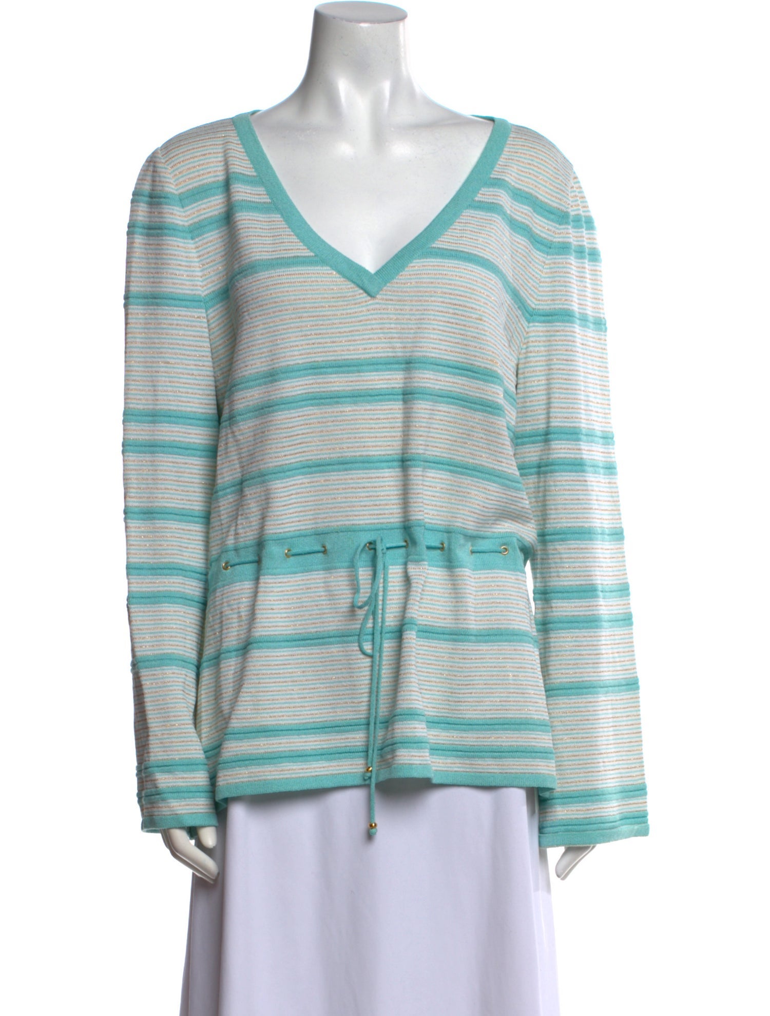 St. John Sport Wool Striped Sweater