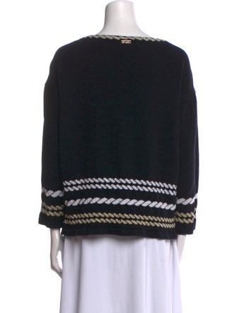 St. John Sport Wool Striped Sweater